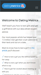 Mobile Screenshot of datingmetrics.com