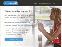 Tablet Screenshot of datingmetrics.com